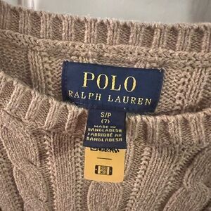 Polo by Ralph Lauren Beige Cable Knit Sweater
